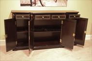 Ebonised buffet shown with opened doors