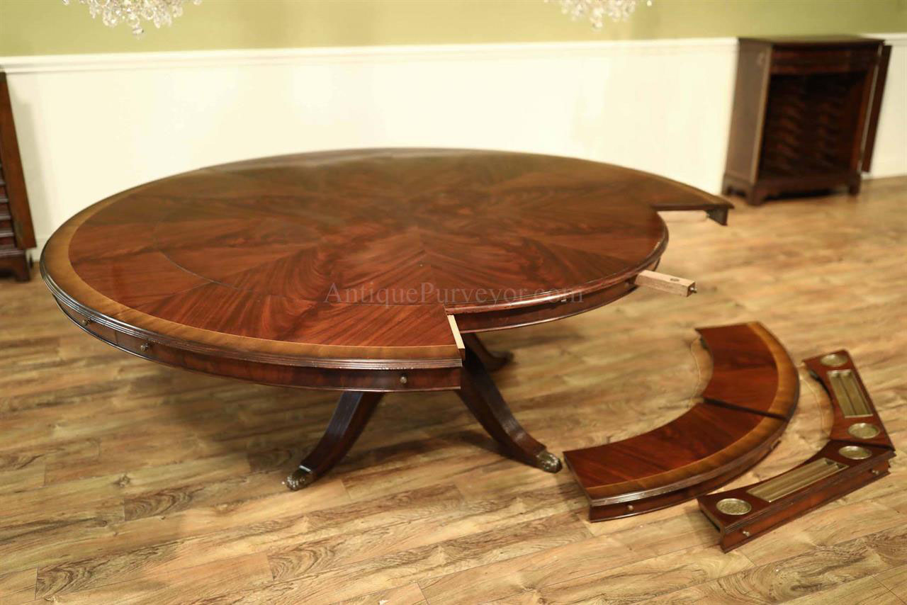 expanding circular dining table