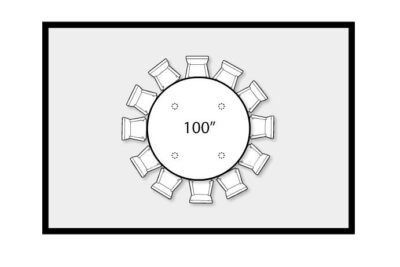 Jupe table seats 12 when opened to 100 inches