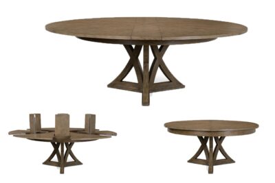 Large Jupe Table with Casual Family-Friendly Finish and Transitional Pedestal