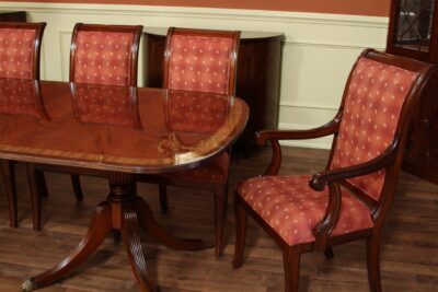 Upholstered dining chairs are available as a separate purchase