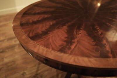 Round mahogany table