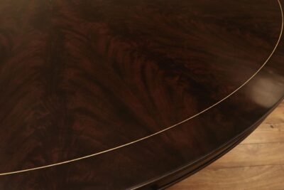 Dark walnut finish with pinstripe inlay