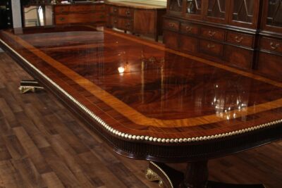 Rich mahogany finish shown under dim lighting