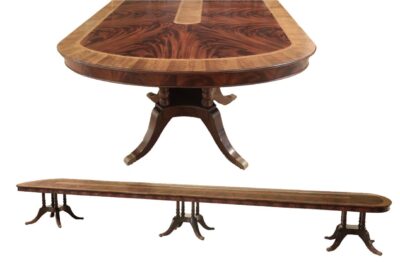 Large Mahogany Dining Room Expansion Table