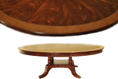 84 inch round mahogany dining table for seating 10 people