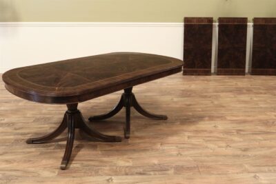 Mahogany dining table with three leaves