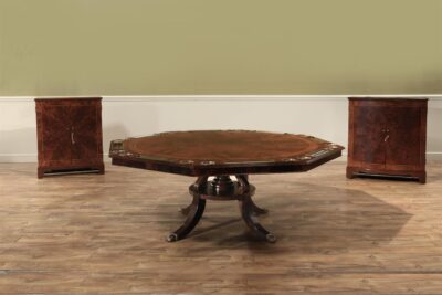 Mahogany dining table with Octagonal poker leaves shown here for seating 8 people