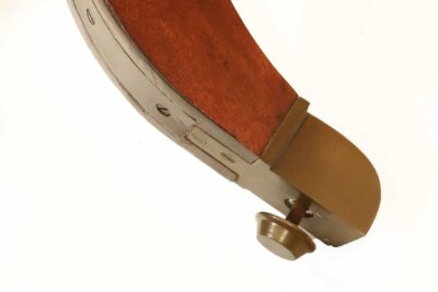 Each solid brass capped foot has an adjustable level and will accept round felt pads