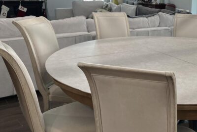 Opal pads with white oak chairs