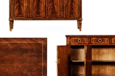 Small Flame Mahogany Buffet with Fine Inlay