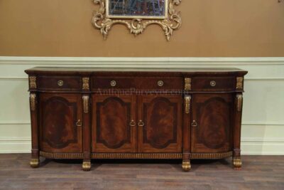 Large Gold Leaf Accented 18th Century Reproduction Sideboard