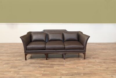 Hancock & Moore Gina Sofa with Belgium Chocolate Frame & Memphis Sable Leather