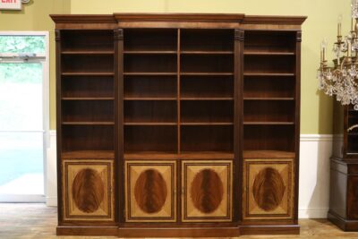 Traditional American made mahogany bookcase can be customized