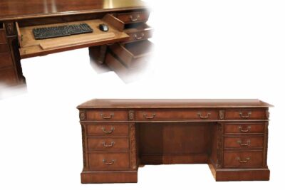 Traditional mahogany credenza with nesting drawers and solid mahogany top. Check out our other high