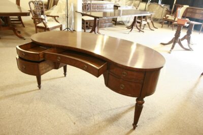 Mahogany desk with oak drawers