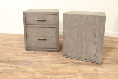 Gray oak file cabinets can be purchased individualy