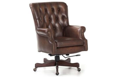 High end brown leather executive chair