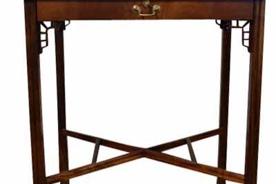 Antique reproduction architects standing desk with tilting top.