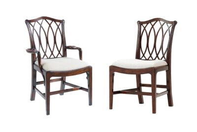 Modern Straight Leg Chippendale Dining Room Chairs