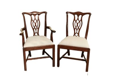 Simple Chippendale Straight Leg Dining Chairs