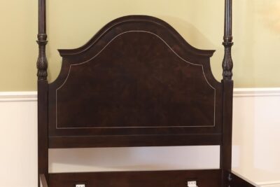 Mahogany queen headboard with posters