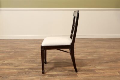 Walnut Crossback Dining Side Chair Sideview