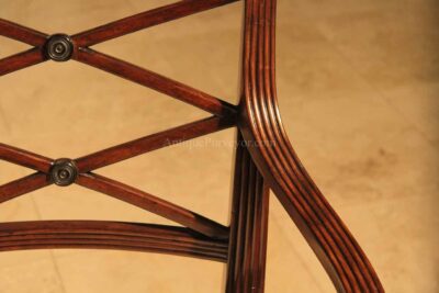 Reeded detail throughout the chair