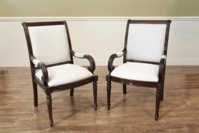 Arm chairs shown in NOMAD SNOW fabric