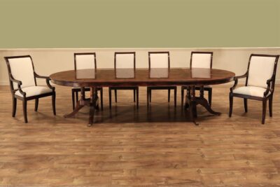 Chairs shown around a 60-inch round to oval dining table