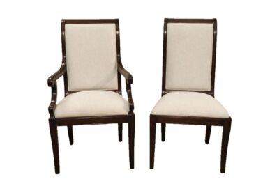 Solid Mahogany Upholstered Dining Room Chairs with Performance Fabric by Crypton