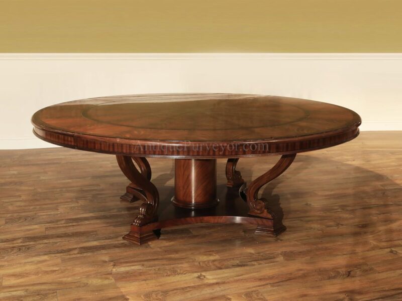 Expandable Round Dining Table Seats 12 ~Extra Large Perimeter Leaf Table