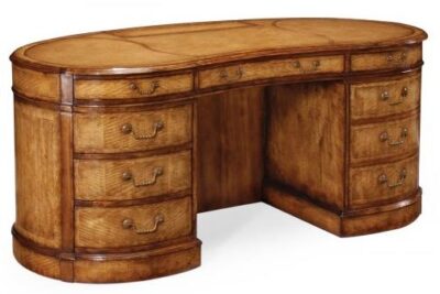 Walnut executive kidney shape desk