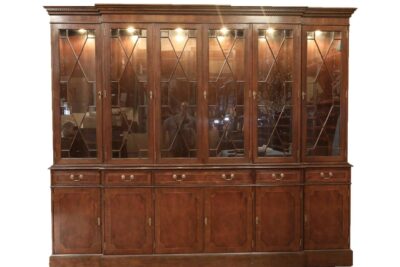 Large China Cabinet, Hutch or Breakfront. 9 Feet Long !