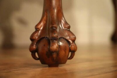 Ball and claw with pierced talon carved feet