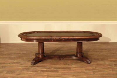 Leather poker table