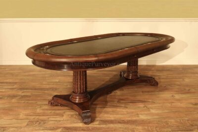 Leather top poker table