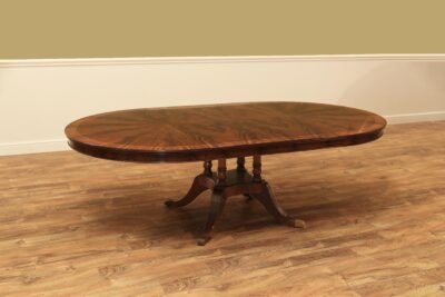 Round Expandable Dining Room Table With Leaves Seats 4 to 8 People