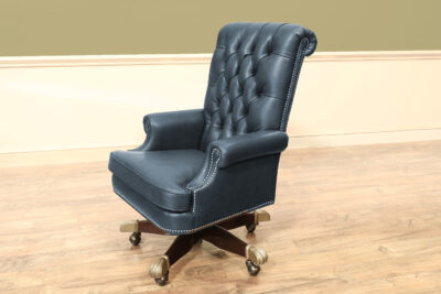 Hancock & Moore Berwind CHair Columbia Navy Leather