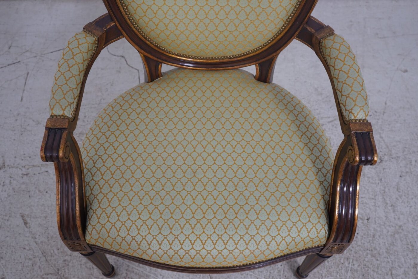 Set of 8 Vintage Louis XVI Round-Back Dining Chairs - Image 31