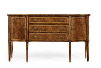 492637-CWM Windsor Crotch Walnut Breakfront Sideboard 1