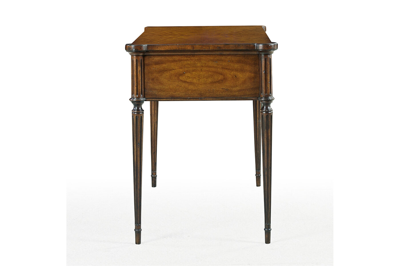 Swirl Mahogany Writing Desk with Spade Legs and a Country Finish - Image 3