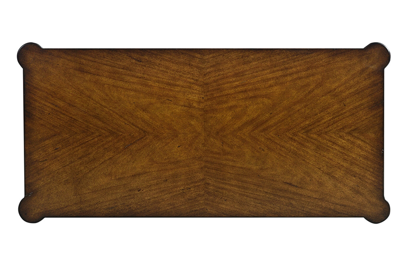 Swirl Mahogany Writing Desk with Spade Legs and a Country Finish - Image 4