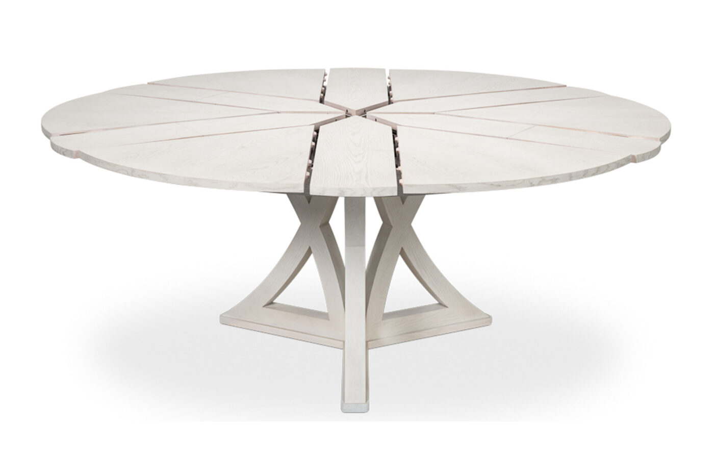 55-70 Inch Jupe Table, Modern White Oak Table, Seats 4-8 People - Image 9