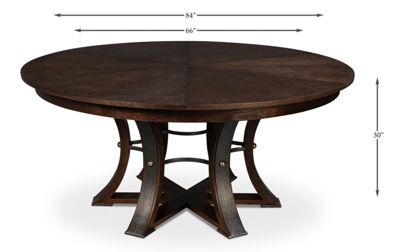 66-84 Jupe Dining Table with Dark Walnut Finish - Image 6