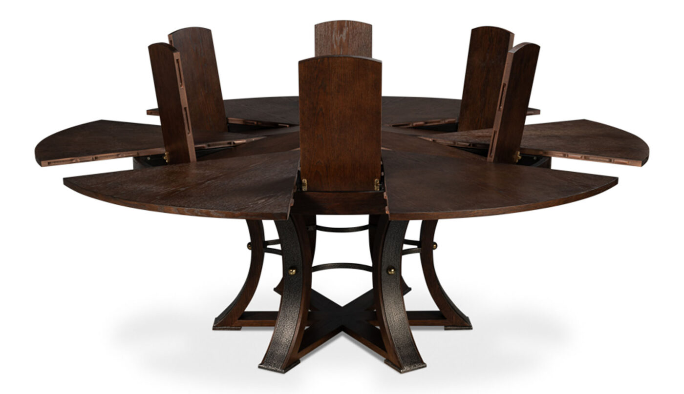 66-84 Jupe Dining Table with Dark Walnut Finish - Image 9