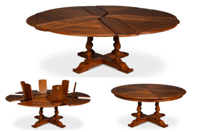 Sarreid 54236-OW Extra large walnut jupe table